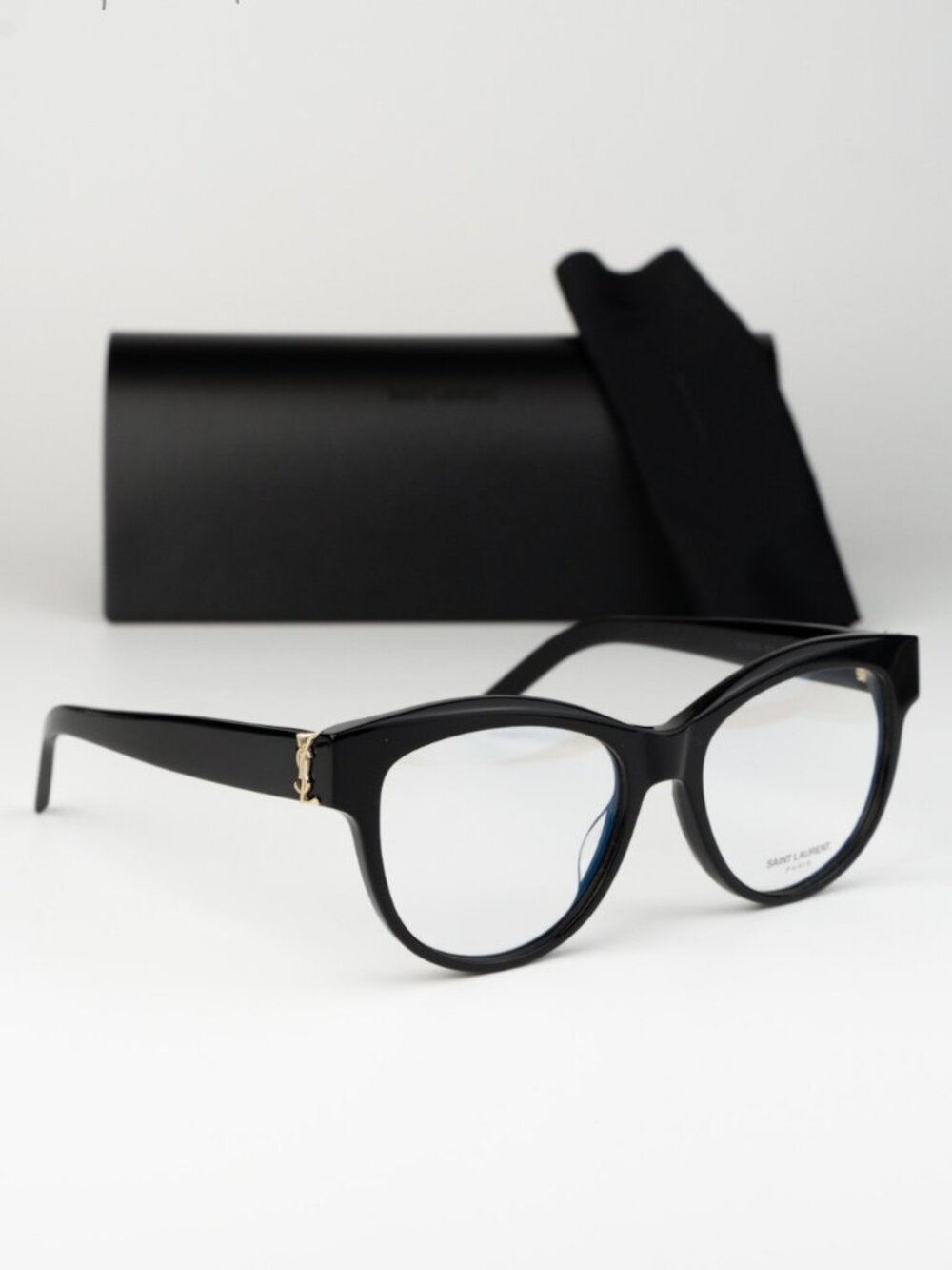 Saint Laurent Women Eyeglasses Black Demo Cat Eye SLM108 002 NEW AUTHENTIC